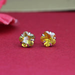 Load image into Gallery viewer, 925 Silver Citrine Stud Earrings | Gemstone Jewelry for Women
