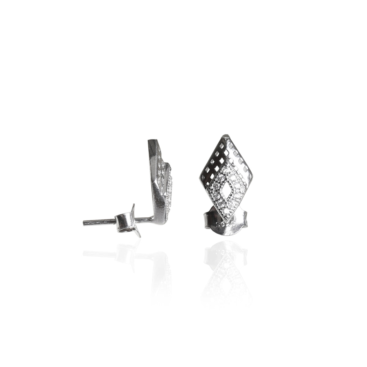 925 silver diamond stud earrings for women | gift jewelry