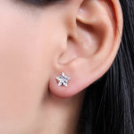 Load image into Gallery viewer, 925 Sterling Silver Star Stud Earrings | Cubic Zirconia | For Women

