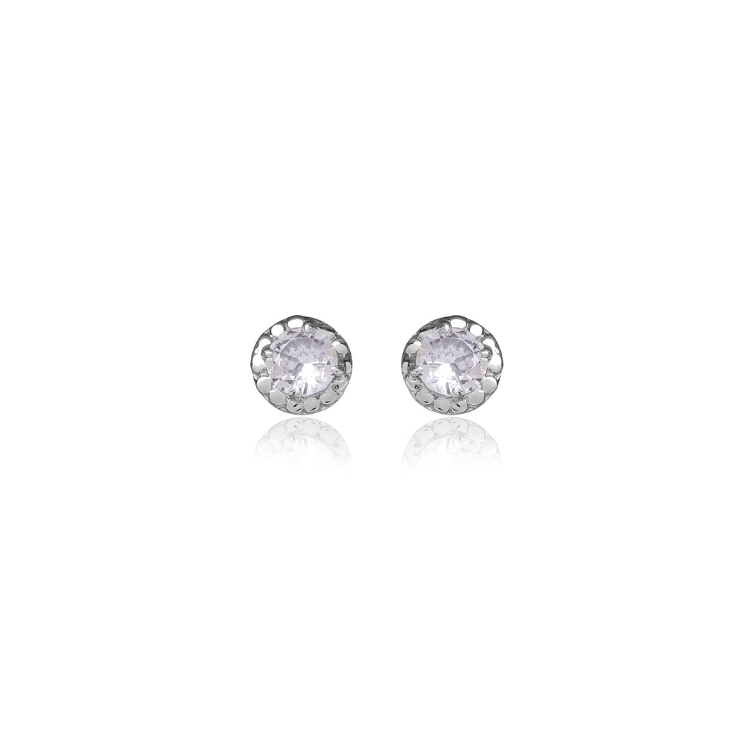 925 Silver Cubic Zirconia Stud Earrings | Women's Jewelry Gift
