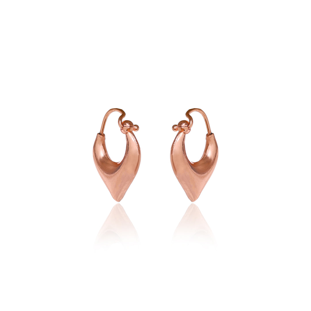 Rose Gold Teardrop Hoop Earrings for Women | Dainty Jewelry
