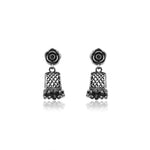 Load image into Gallery viewer, 925 Silver Rose Jhumka Earrings | Women&#39;s Indian Jewelry
