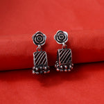 Load image into Gallery viewer, 925 Silver Rose Jhumka Earrings | Women&#39;s Indian Jewelry
