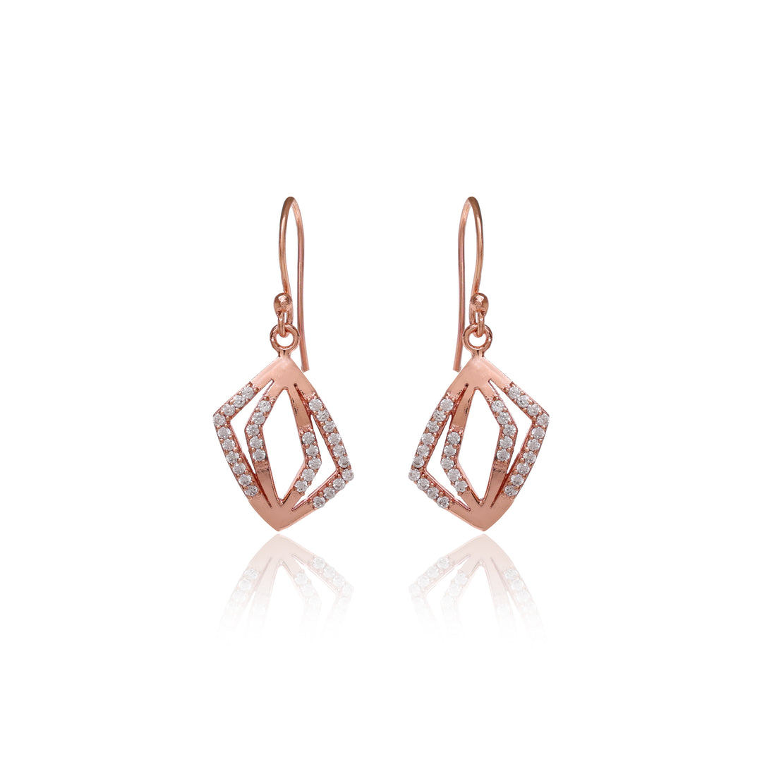 Rose Gold Diamond Earrings for Women | Dangle Jewelry
