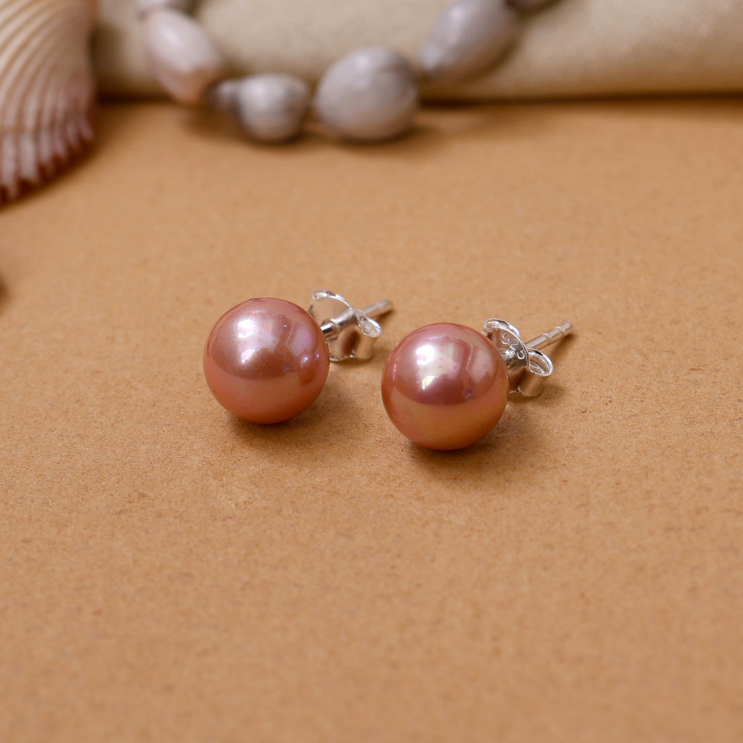 Rose Pearl Stud Earrings | For Women | Gift Jewelry