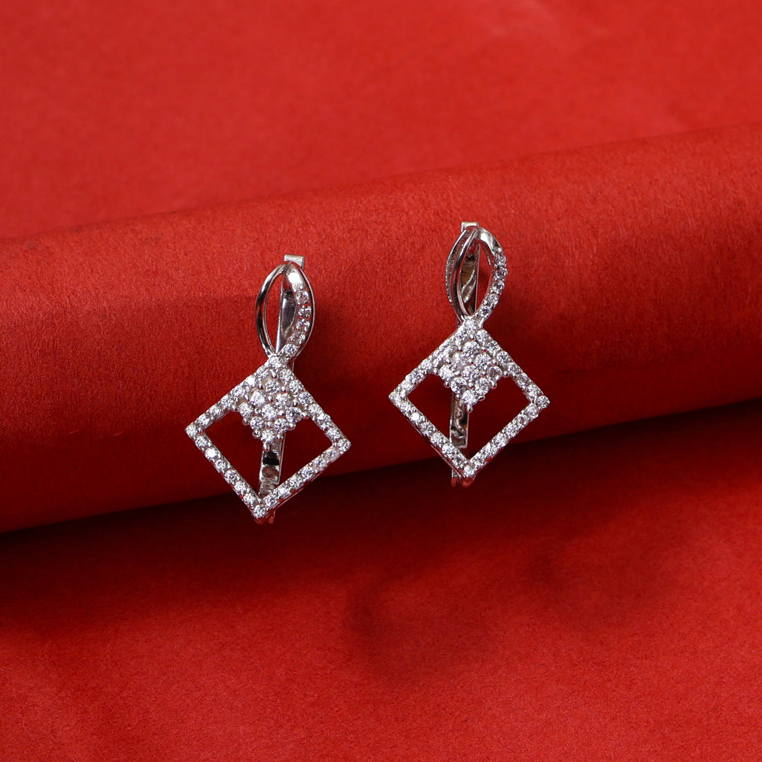 Silver Diamond Earrings for Women | Dazzling Jewelry Gift