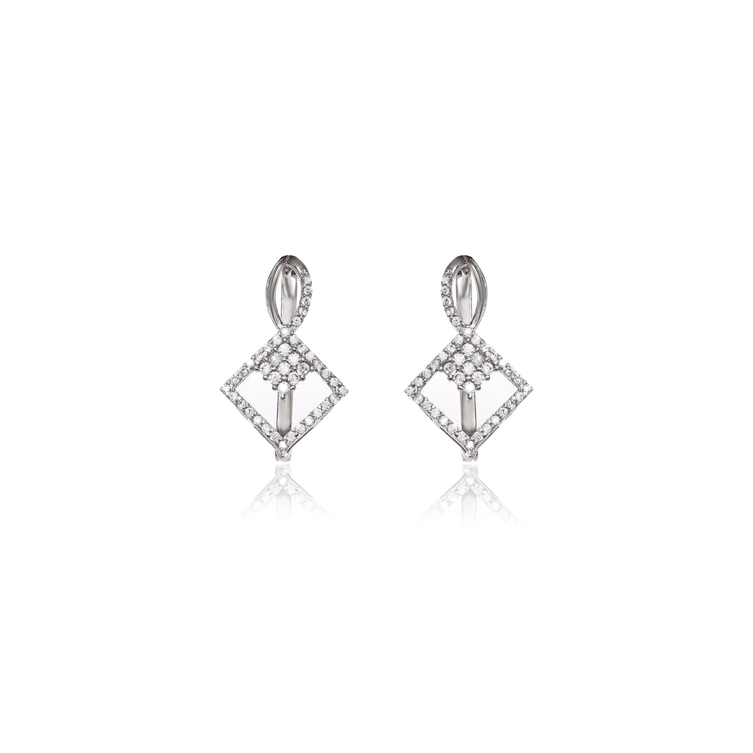 Silver Diamond Earrings for Women | Dazzling Jewelry Gift