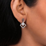 Load image into Gallery viewer, Silver Diamond Earrings for Women | Dazzling Jewelry Gift
