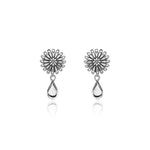 Load image into Gallery viewer, 925 Silver Flower Drop Earrings | Teardrop Dangle Earrings for Women
