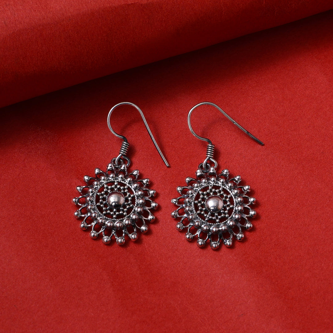 925 Silver Filigree Drop Earrings | Women's Floral Jewelry