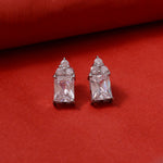 Load image into Gallery viewer, Silver Stud Earrings with Cubic Zirconia | For Women | Gift

