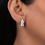 Load image into Gallery viewer, Silver Stud Earrings with Cubic Zirconia | For Women | Gift
