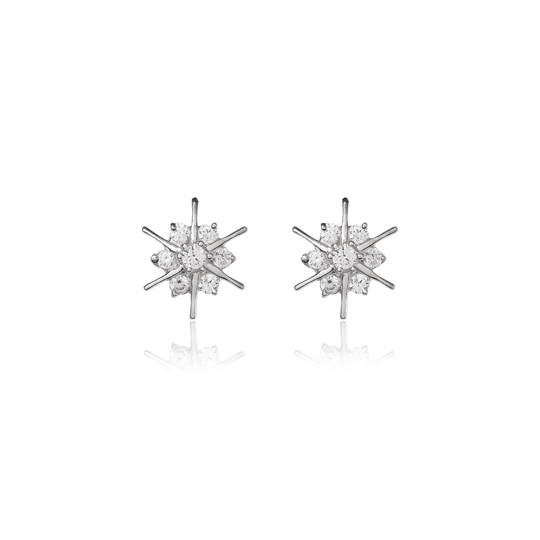 925 Silver Diamond Stud Earrings for Women | Gift Jewelry