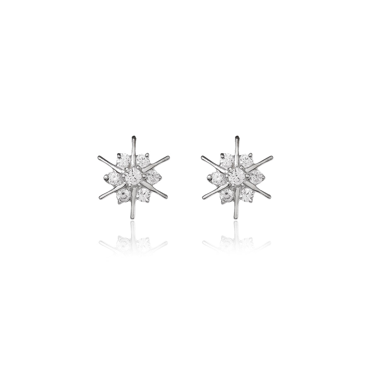 925 silver diamond stud earrings for women | gift jewelry
