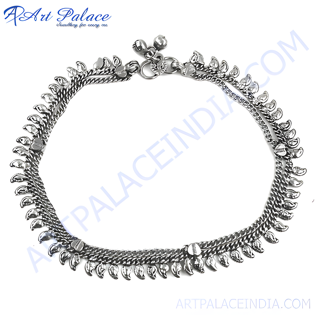 925 silver anklet for women | leaf design | gift