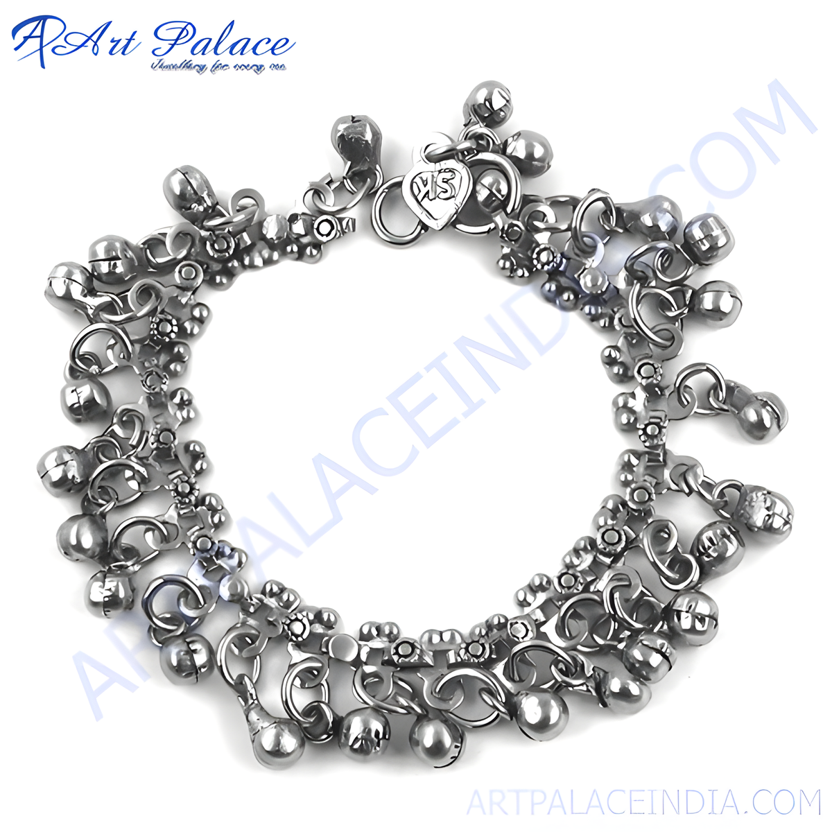 Silver bell anklet for women | silver anklet for women