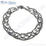Load image into Gallery viewer, Silver Multi-Layer Chain Anklet for Women | Daily Wear Jewelry

