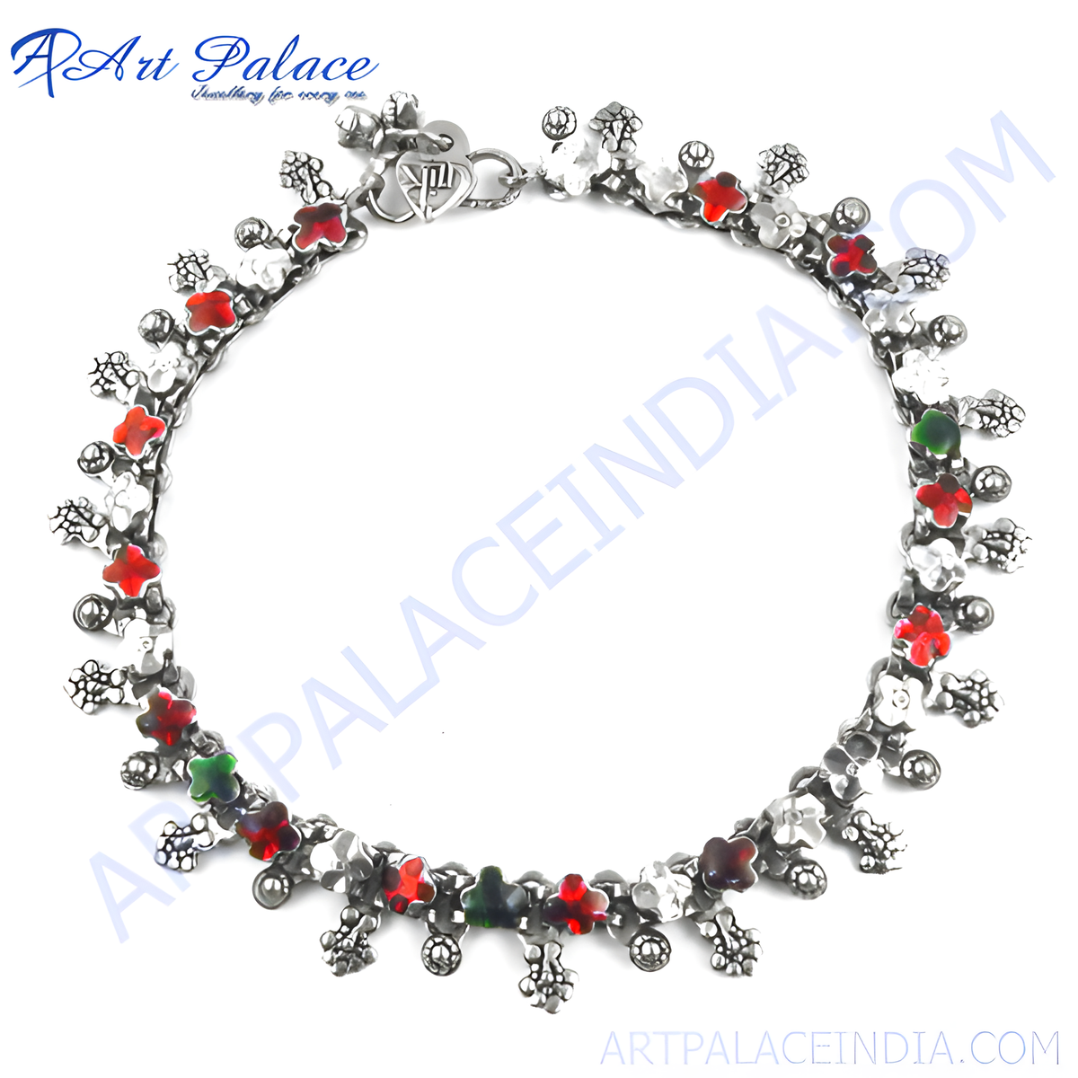925 silver flower anklet for women | silver anklet jewelry