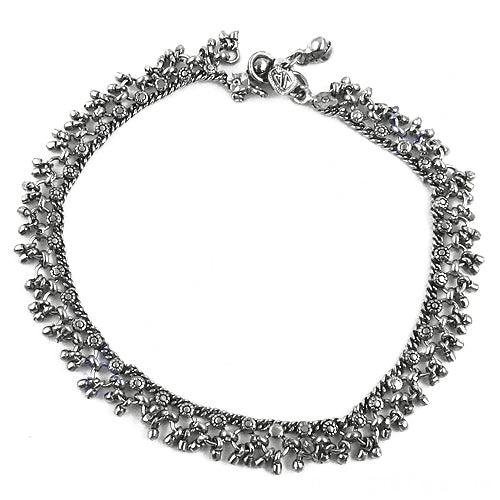 925 silver anklet for women | floral design | daily wear
