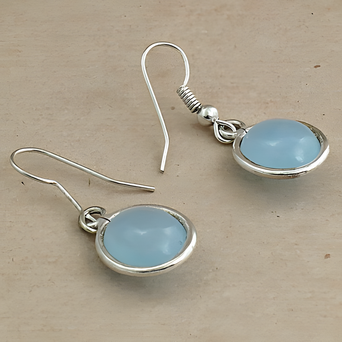 925 silver blue chalcedony drop earrings for women | gift
