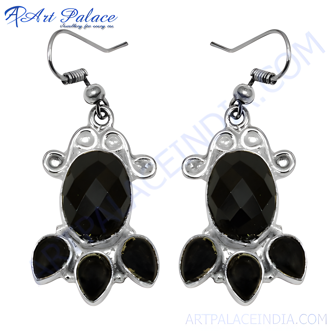925 Silver Black Onyx Dangle Earrings for Women | Gift Jewelry