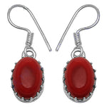 将图像加载到图库查看器中， 925 Silver Red Coral Earrings for Women | Dangle Jewelry
