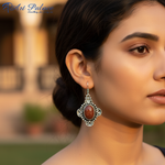 Load image into Gallery viewer, 925 Silver Sunstone Earrings for Women | Dangle Earrings
