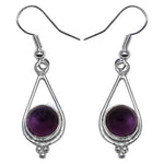 将图像加载到图库查看器中， 925 Silver Amethyst Drop Earrings for Women | Gemstone Jewelry

