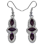 将图像加载到图库查看器中， 925 Silver Amethyst Drop Earrings for Women | Gemstone Jewelry
