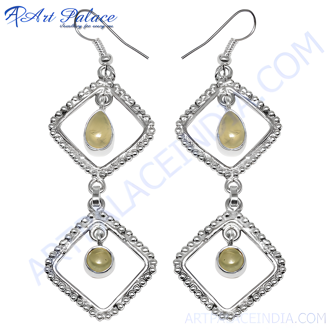 925 Silver Gemstone Drop Earrings for Women | Dangle Earrings