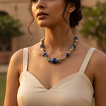 Load image into Gallery viewer, Blue Gemstone Beaded Necklace | Sterling Silver | Women&#39;s Jewelry
