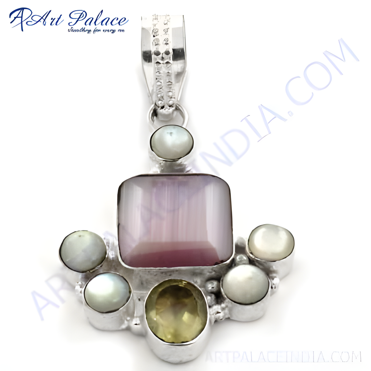925 silver gemstone pendant for women | statement jewelry