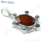 Load image into Gallery viewer, 925 Silver Gemstone Pendant for Women | Daily Wear Jewelry
