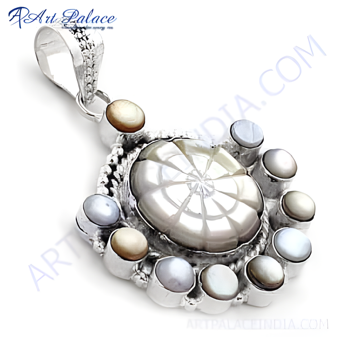 925 Silver Pearl Pendant for Women | Gemstone Jewelry Gift