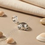 Load image into Gallery viewer, 925 sterling silver oval gemstone pendant necklace, faceted stone, elegant design, women&#39;s jewelry
