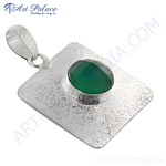 Load image into Gallery viewer, 925 Silver Green Onyx Pendant for Women | Gemstone Jewelry

