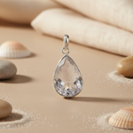 将图像加载到图库查看器中， 925 Silver Tear Drop Pendant | Smoky Quartz Gemstone | Women's Gift
