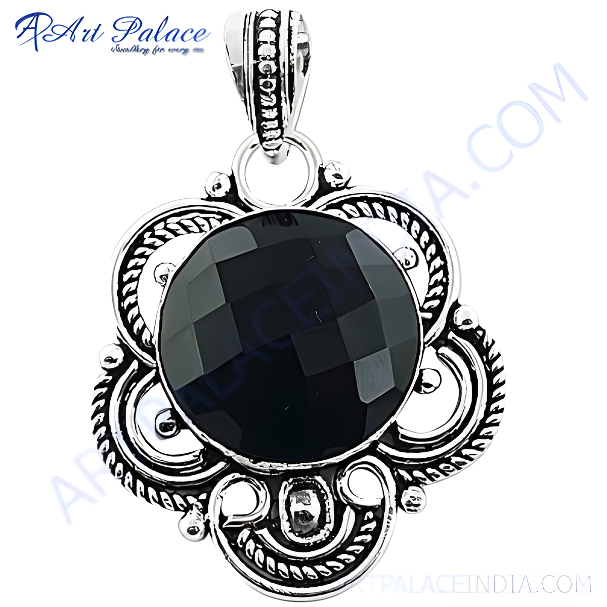 925 sterling silver black onyx pendant for women | gemstone jewelry