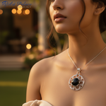 Load image into Gallery viewer, 925 Silver Onyx Pendant for Women | Gemstone Jewelry Gift
