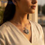 Load image into Gallery viewer, 925 Silver Rose Quartz Pendant for Women | Gemstone Jewelry
