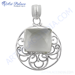 Load image into Gallery viewer, 925 Silver Square Stone Pendant Necklace | Women&#39;s Jewelry Gift
