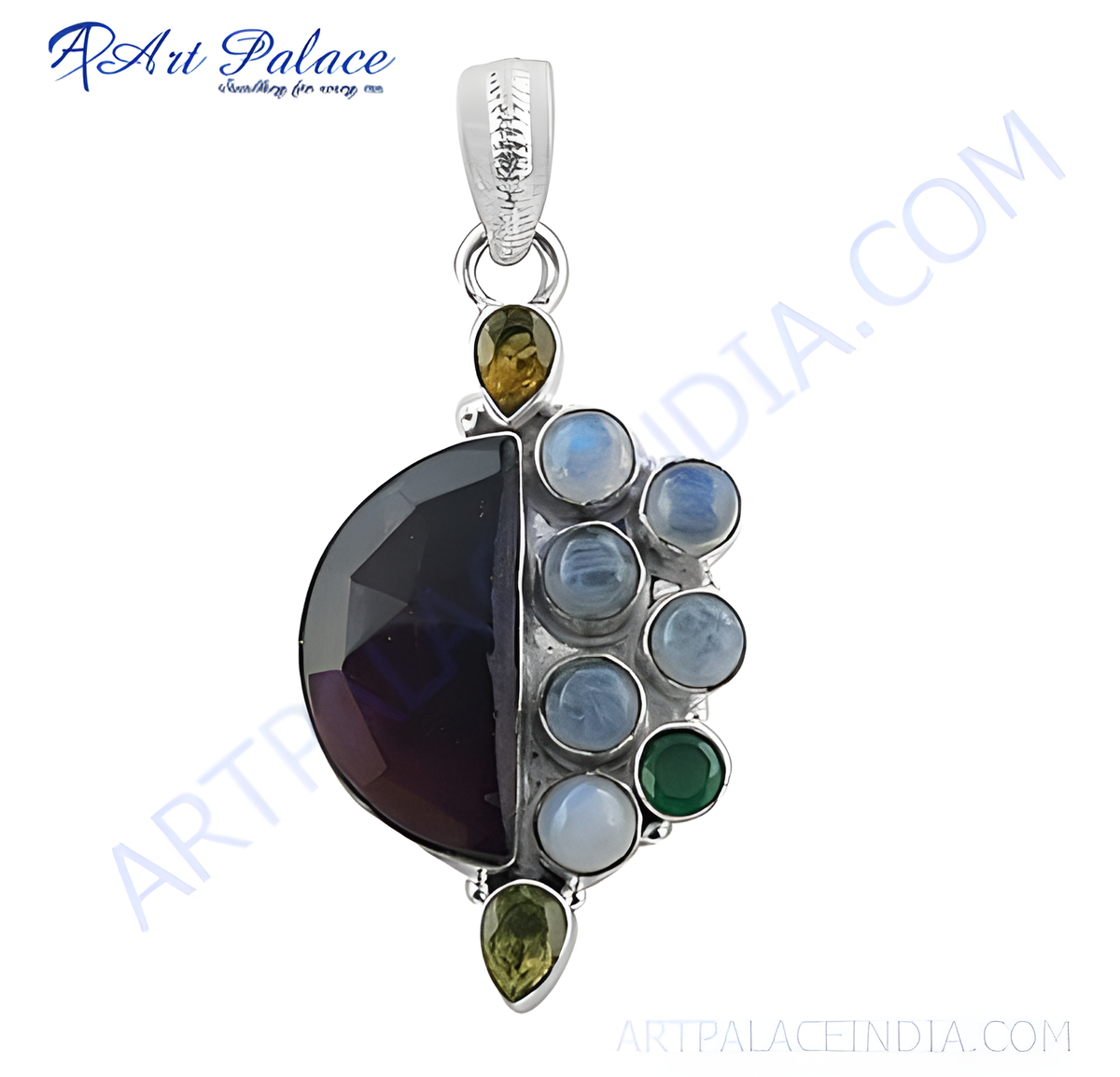 925 silver gemstone pendant necklace for women | unique jewelry