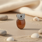Load image into Gallery viewer, Silver Pendant with Brown Gemstone for Women | Unique Jewelry
