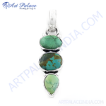 Load image into Gallery viewer, 925 Silver Turquoise Pendant for Women | Gemstone Jewelry
