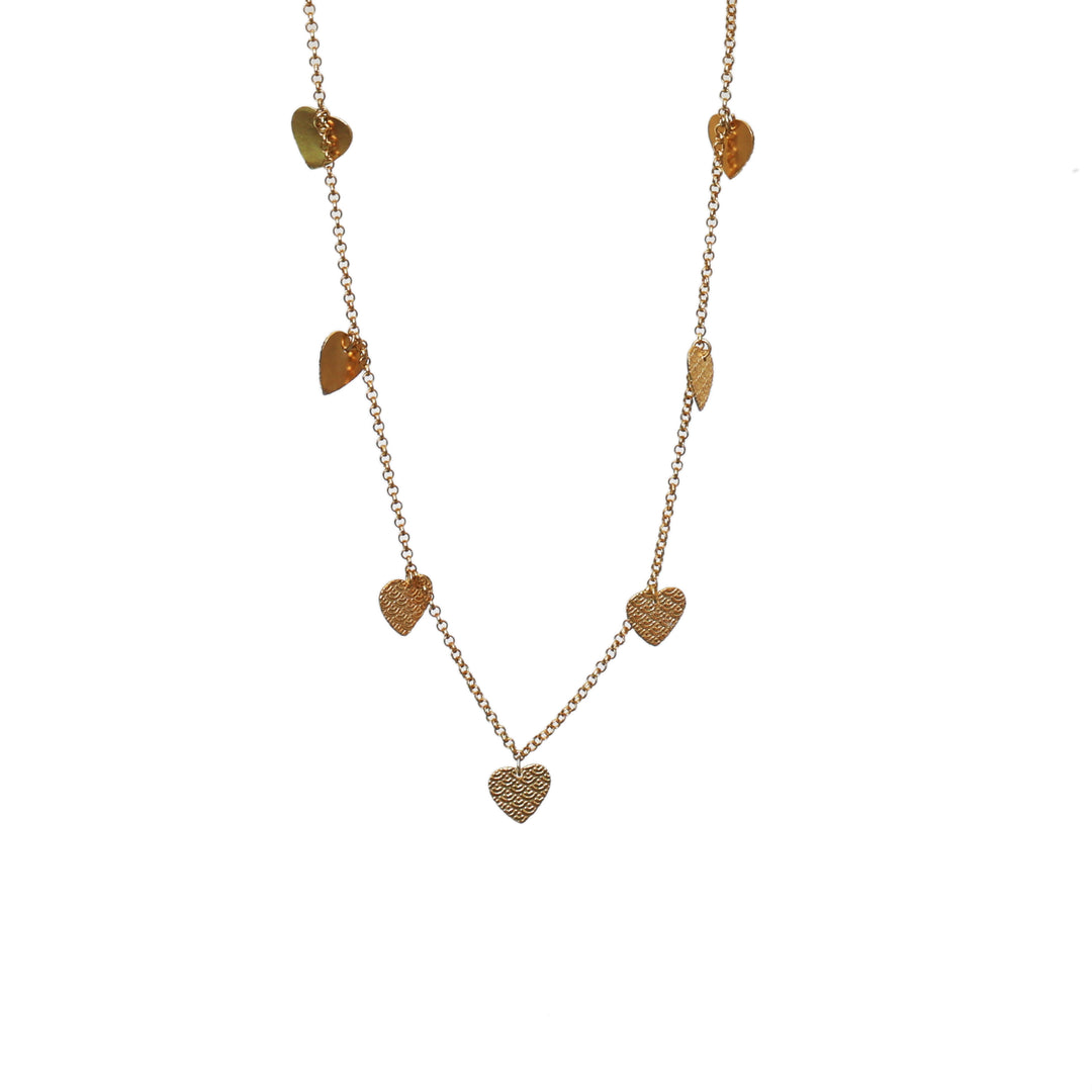 Collar de cadena de corazón de oro para mujer | Regalo de joyería de moda