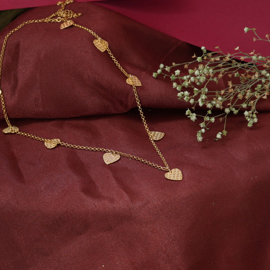 Collar de cadena de corazón de oro para mujer | Regalo de joyería de moda