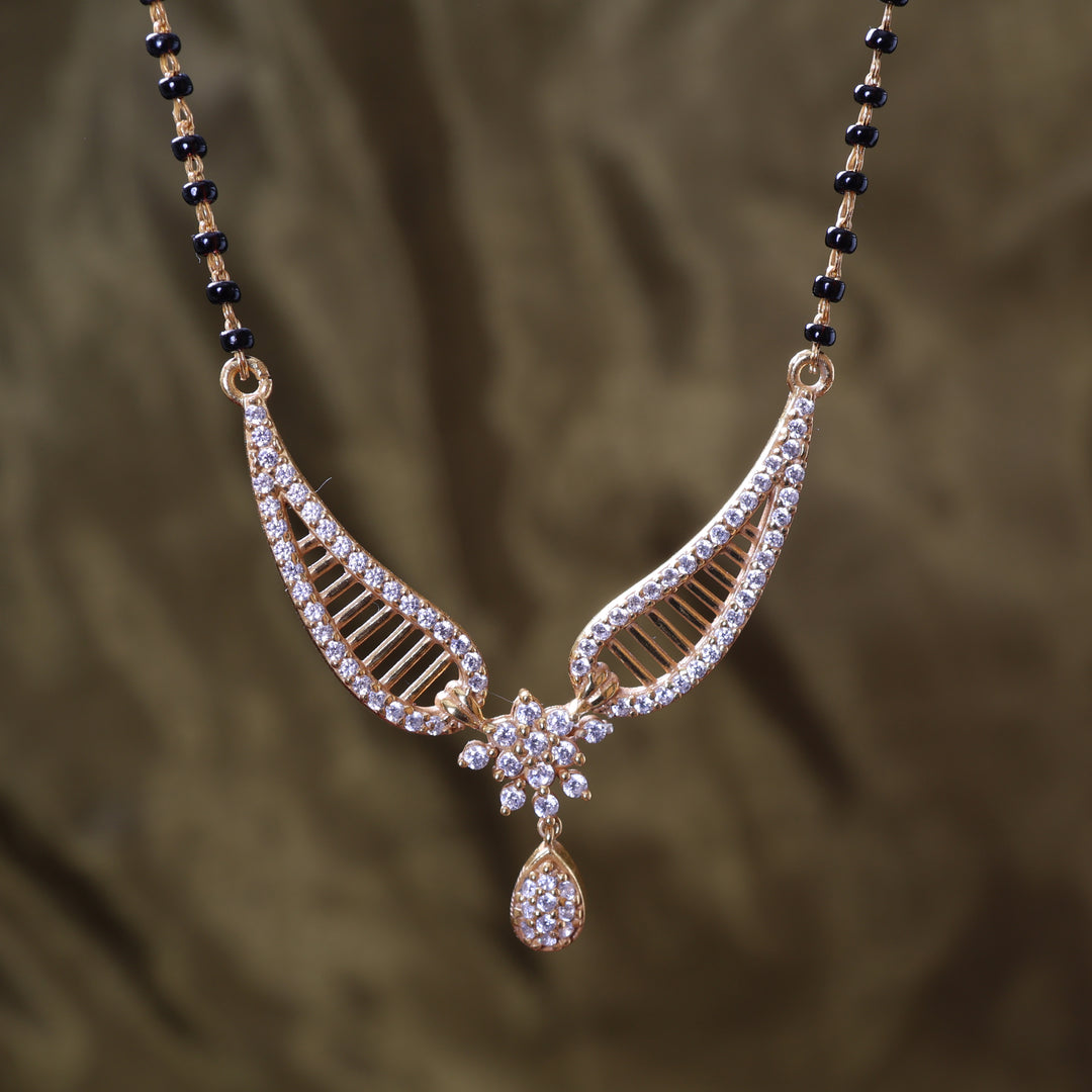 Gold Diamond Mangalsutra Necklace | Indian Wedding Jewelry