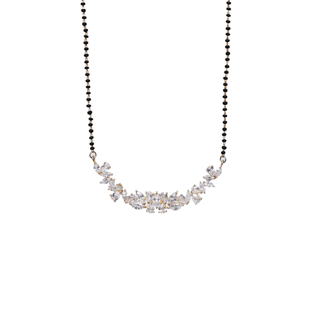 gold plating Zirconia Stone Mangalsutra Necklace | Indian Wedding Jewelry
