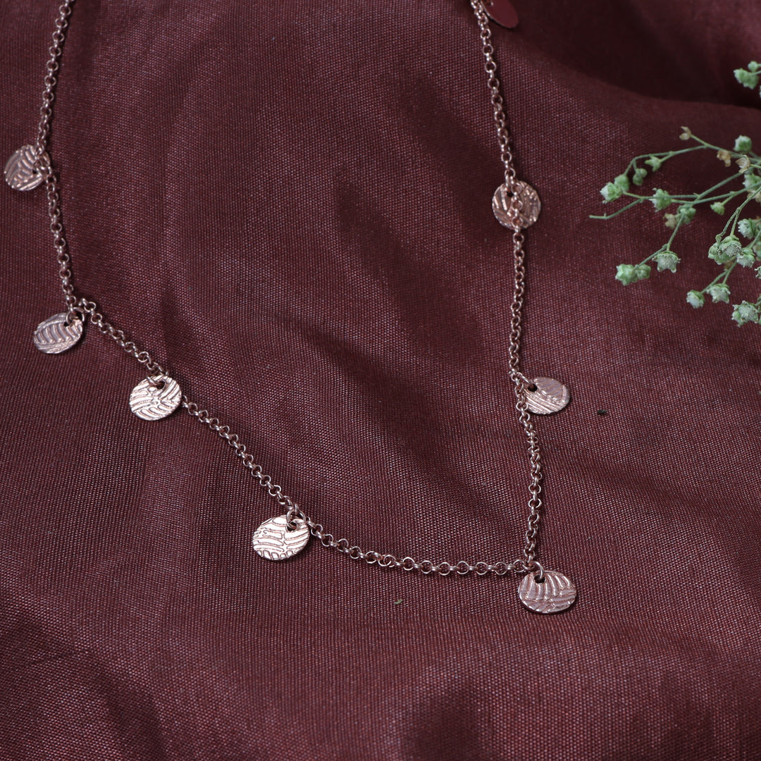 Rose Gold Disc Chain Necklace for Women | Delicate Jewelry Gift