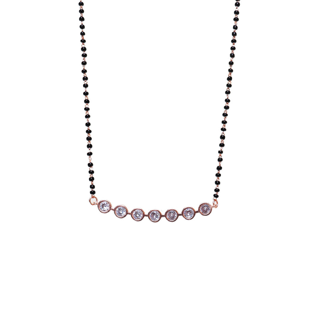 Rose gold plating CZ Stone Mangalsutra Necklace for Women | Daily Wear